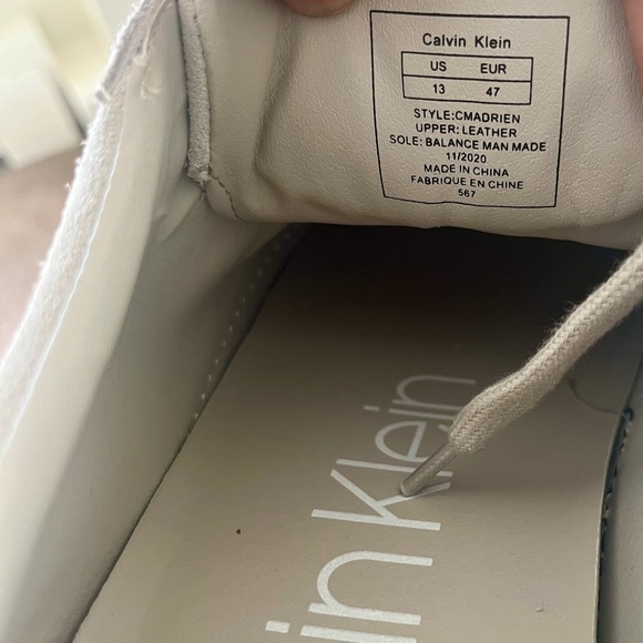 Calvin Klein Light Grey Suede Sneaker - Size 13 - Picture 6 of 6